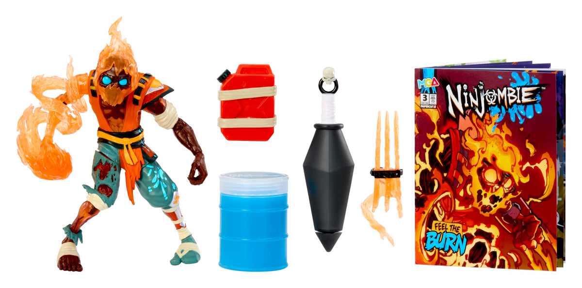 Ninjombie Scorchstrike Action Figure - MGA Entertainment | Slime Battle Ninja Zombie (Ages 6+)