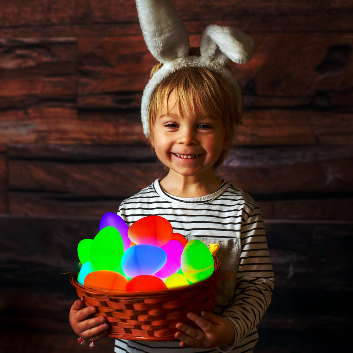 MGparty 72 Easter Glow Eggs with 108 Mini Glow Sticks | Glow-in-The-Dark Egg Hunt Kit