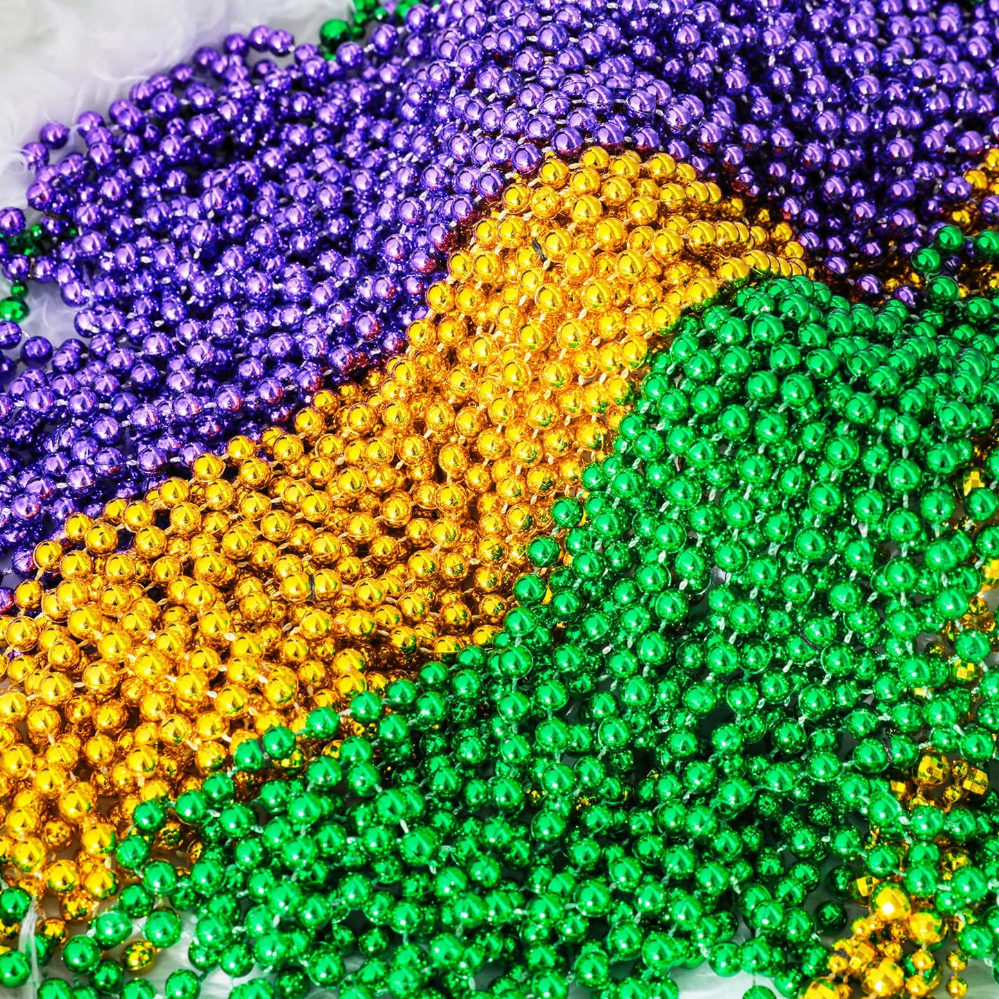 MGparty 168 PCS Mardi Gras Accessories: Masks, Beads, Coins & Tattoos