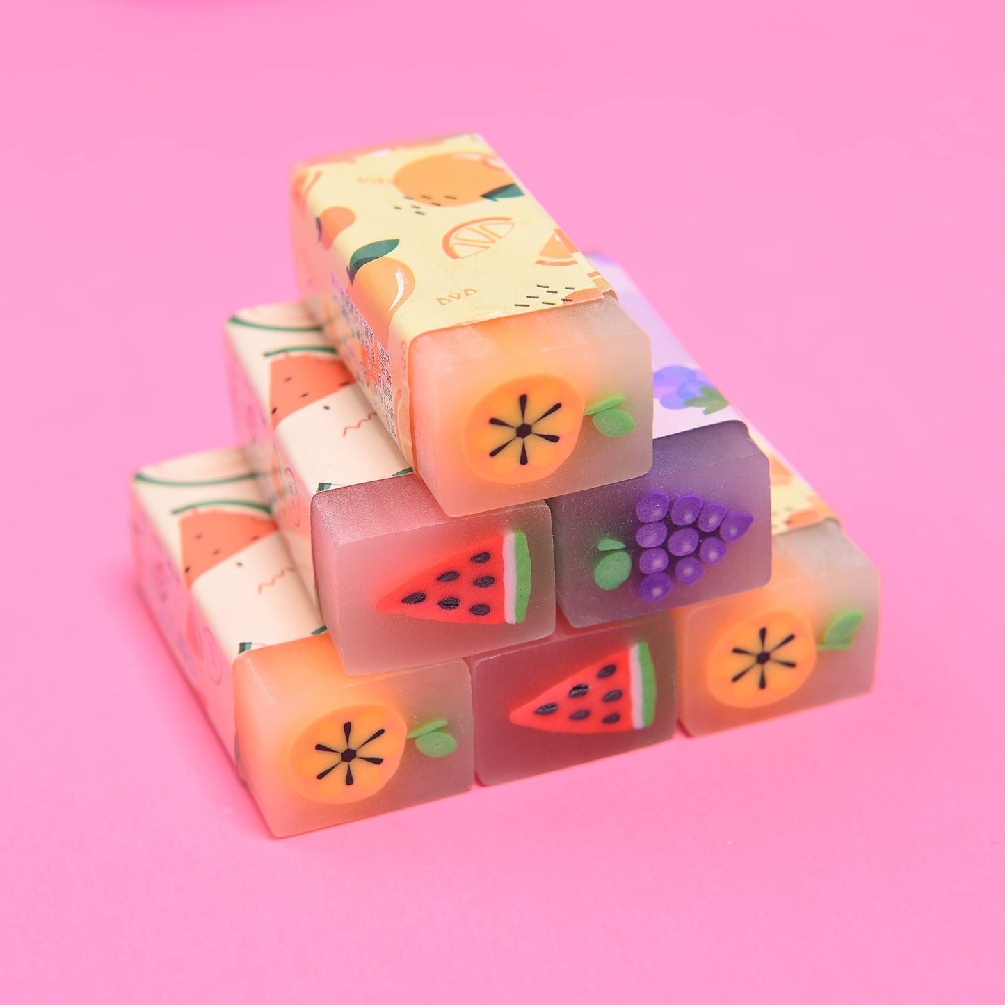 MGTECH 15Pcs Fruit Erasers for Kids – Fun Colorful Pencil Accessories