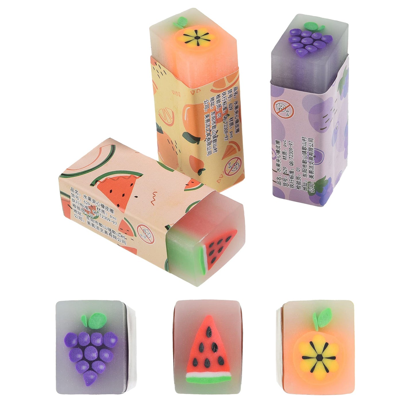 MGTECH 15Pcs Fruit Erasers for Kids – Fun Colorful Pencil Accessories