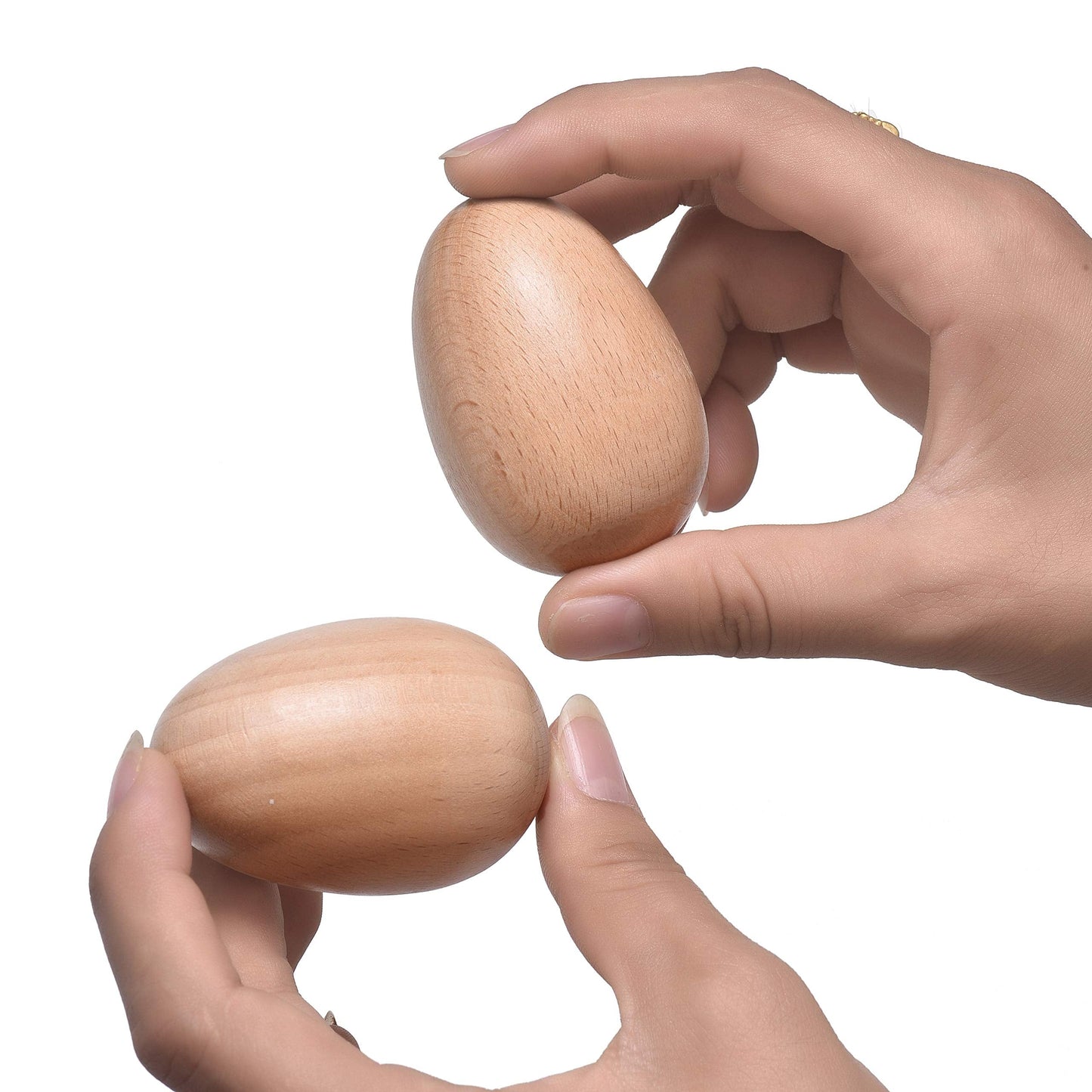 MGTECH 4-Piece Wood Egg Shaker Set | Natural Finish Percussion Instruments