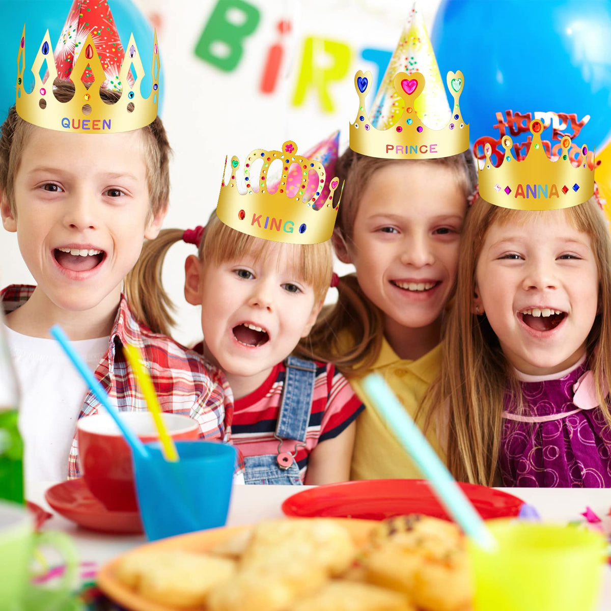 MGZTTHW Gold Paper Crowns – 25 DIY Crown Hats for Parties & Classroom