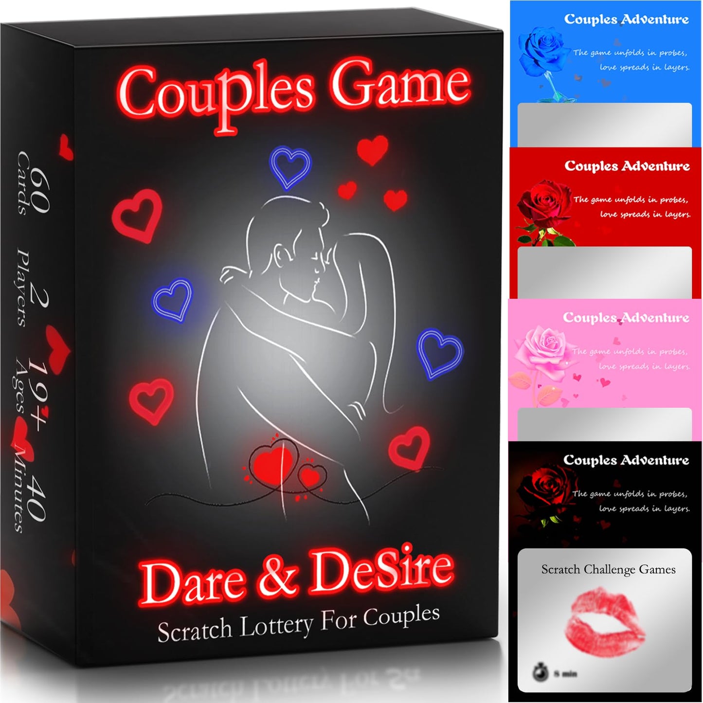 MHYHLQ Scratch Off Card Couples Game – 60 Spicy Date Night Ideas for Adults