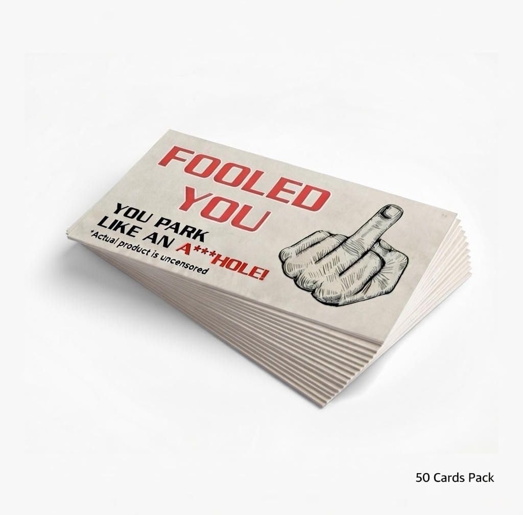 Miami Graphic Solutions You Park Like An A-hole Bad Parking Prank Cards - 50 Pack