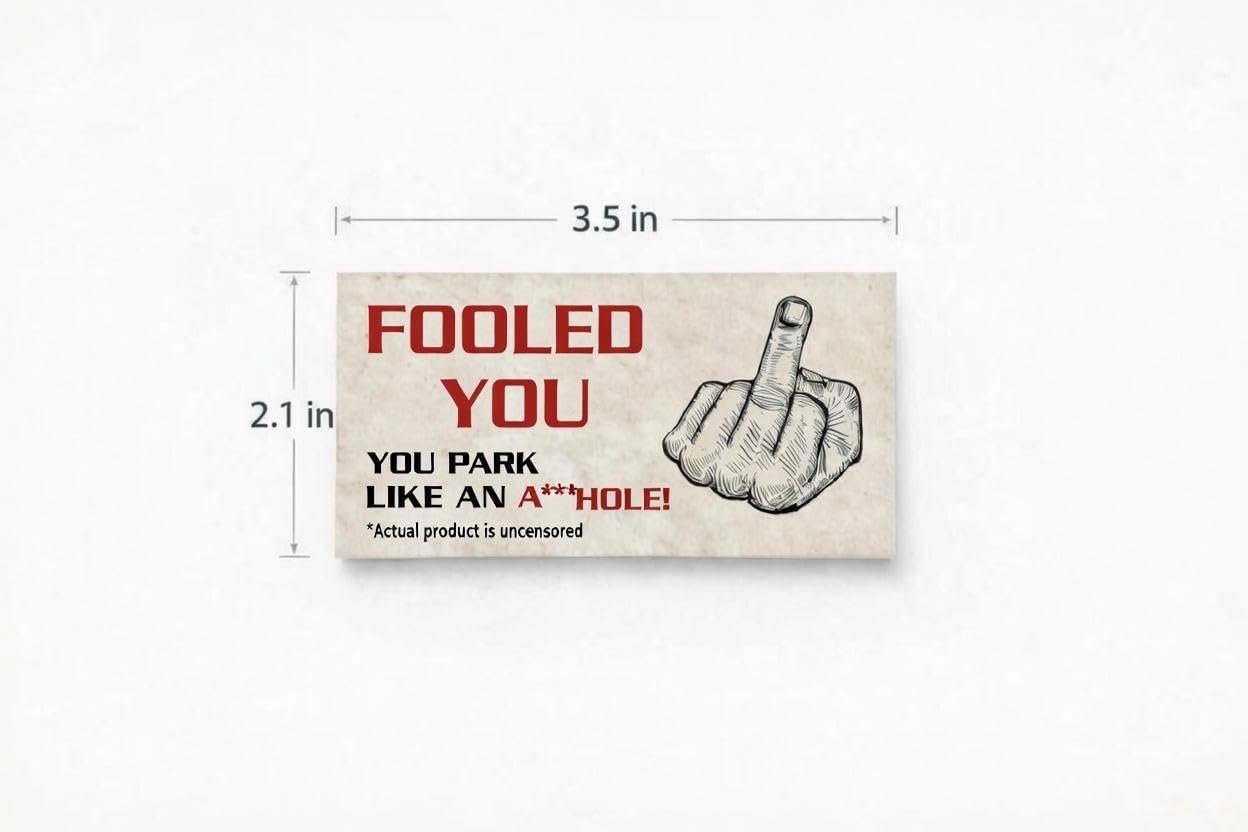 Miami Graphic Solutions You Park Like An A-hole Bad Parking Prank Cards - 50 Pack