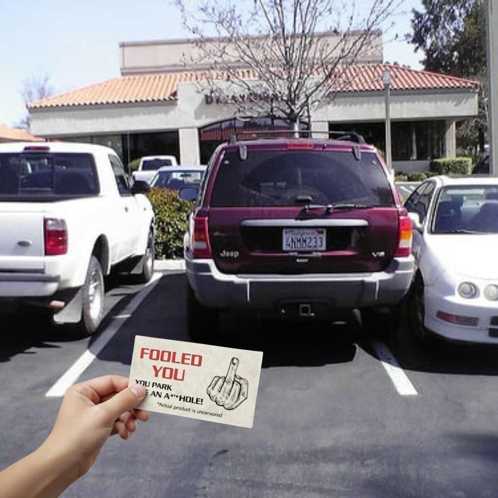 Miami Graphic Solutions You Park Like An A-hole Bad Parking Prank Cards - 50 Pack