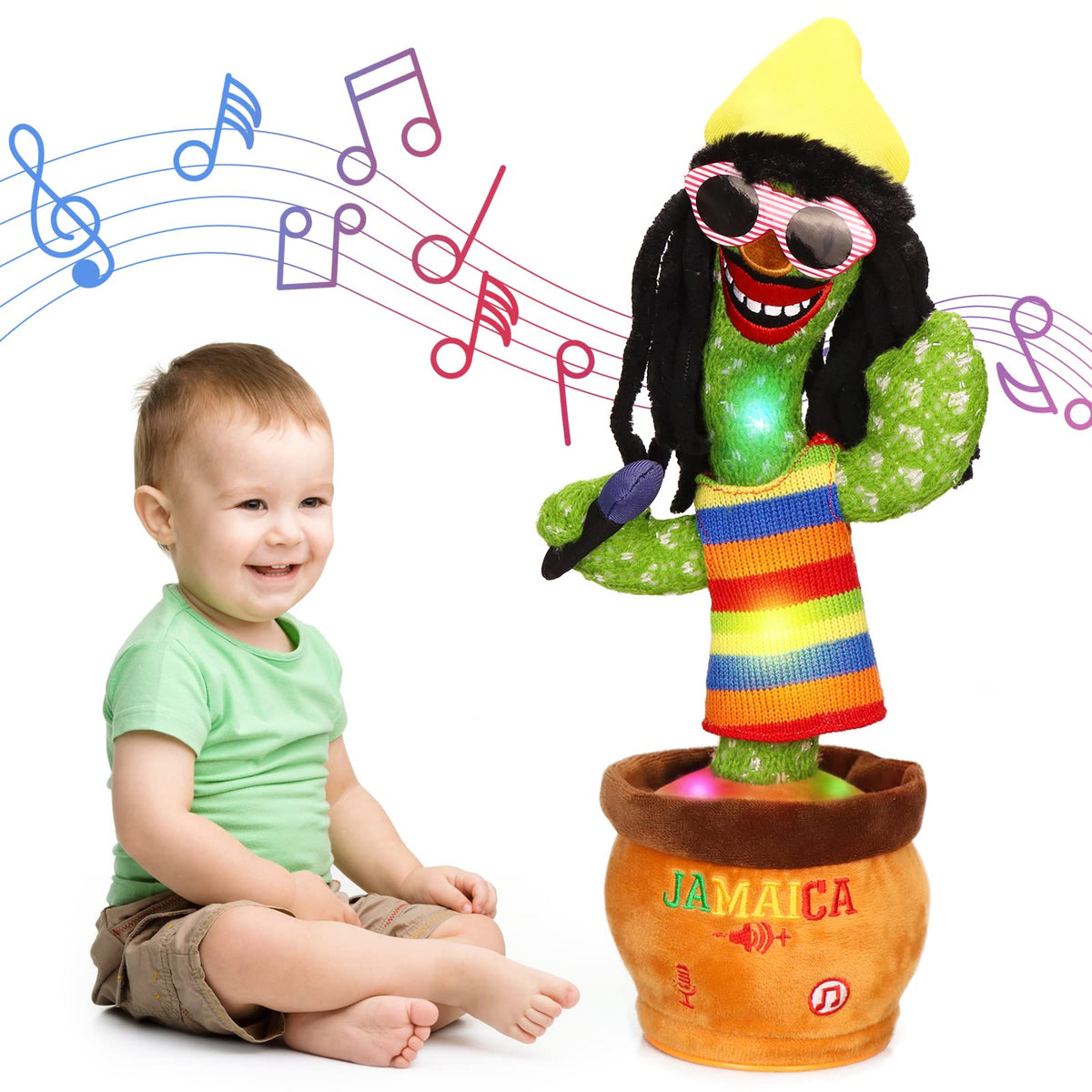 MIAODAM Dancing Cactus: 270° Rotation Talking Toy for Big Kids & Adults