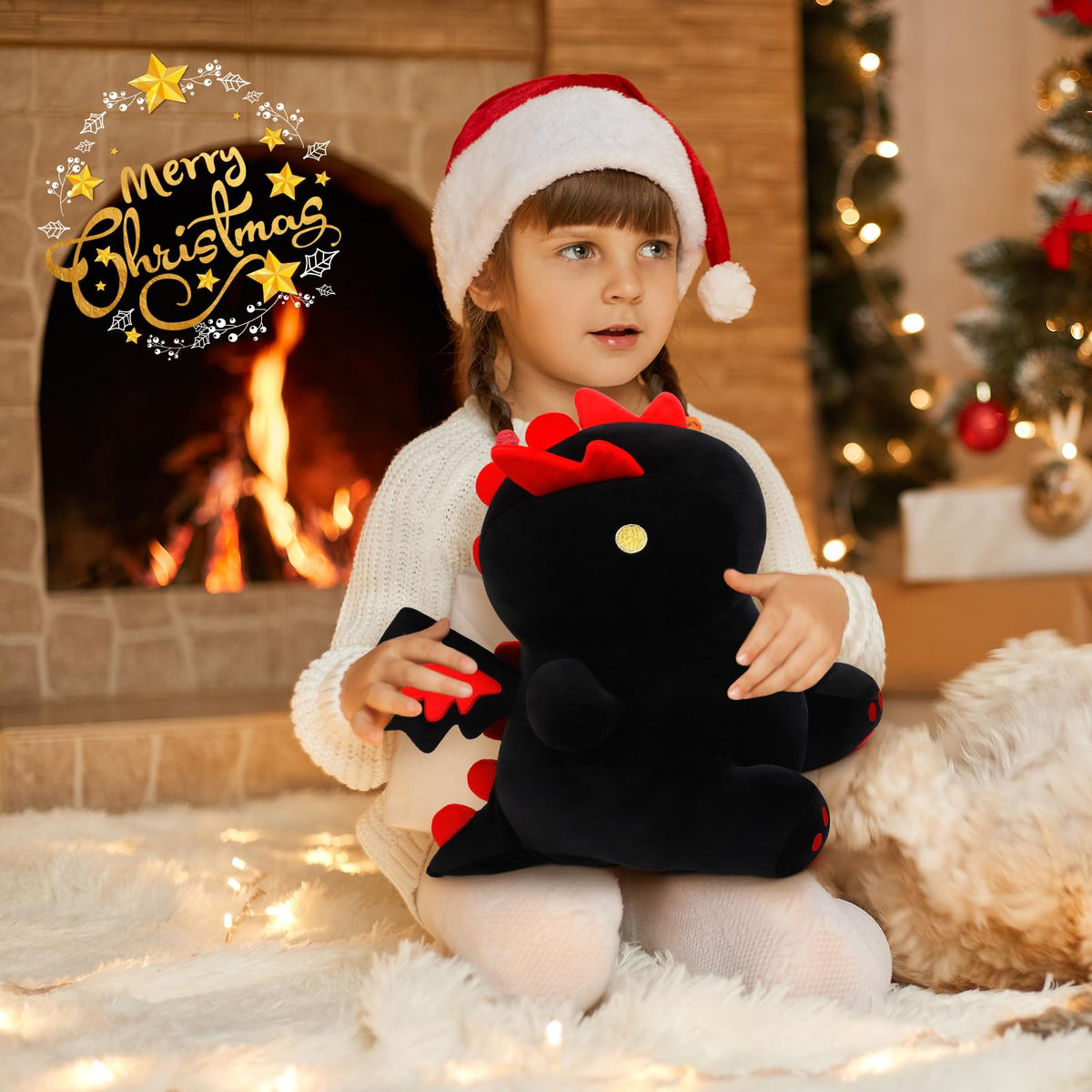 MIAOHAHA Cartoon Plush Dinosaur 10in with Cute Wings - Soft Kids Pillow