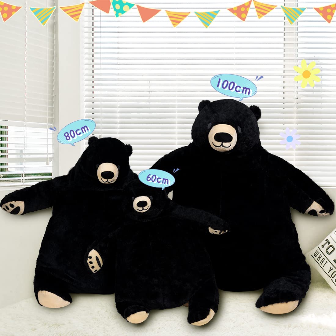 MIAOHAHA 23.6in Teddy Bear Plush – Large 60cm DJUNGELSKOG-Style Plush for Kids & Home Decor