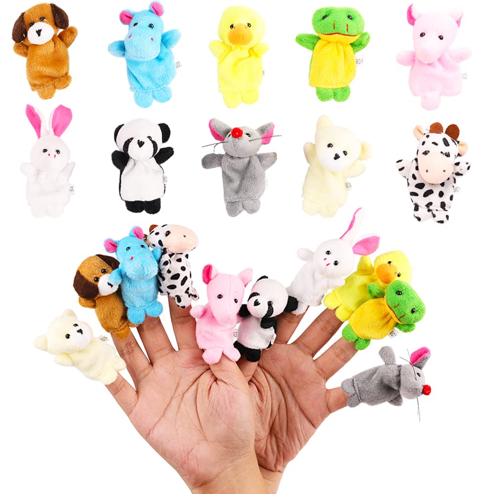 Miaopen 10Pcs Finger Puppets Set – Soft Plush Animal Puppets for Kids