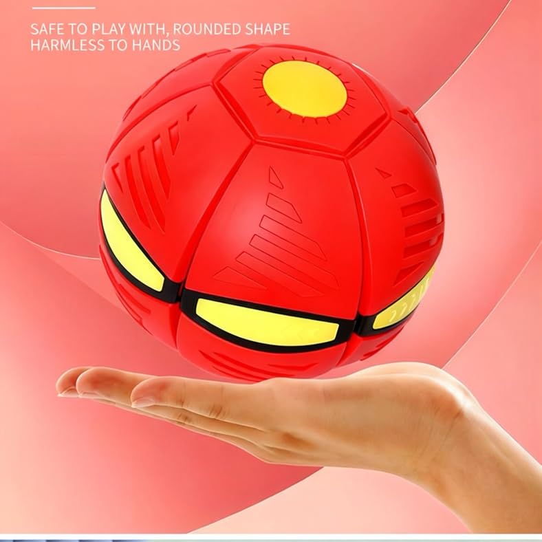 MIAUHSNU 2PCS Blue & Red Magic Ball — 2-in-1 Bouncing & Flying Toy with 6 LEDs