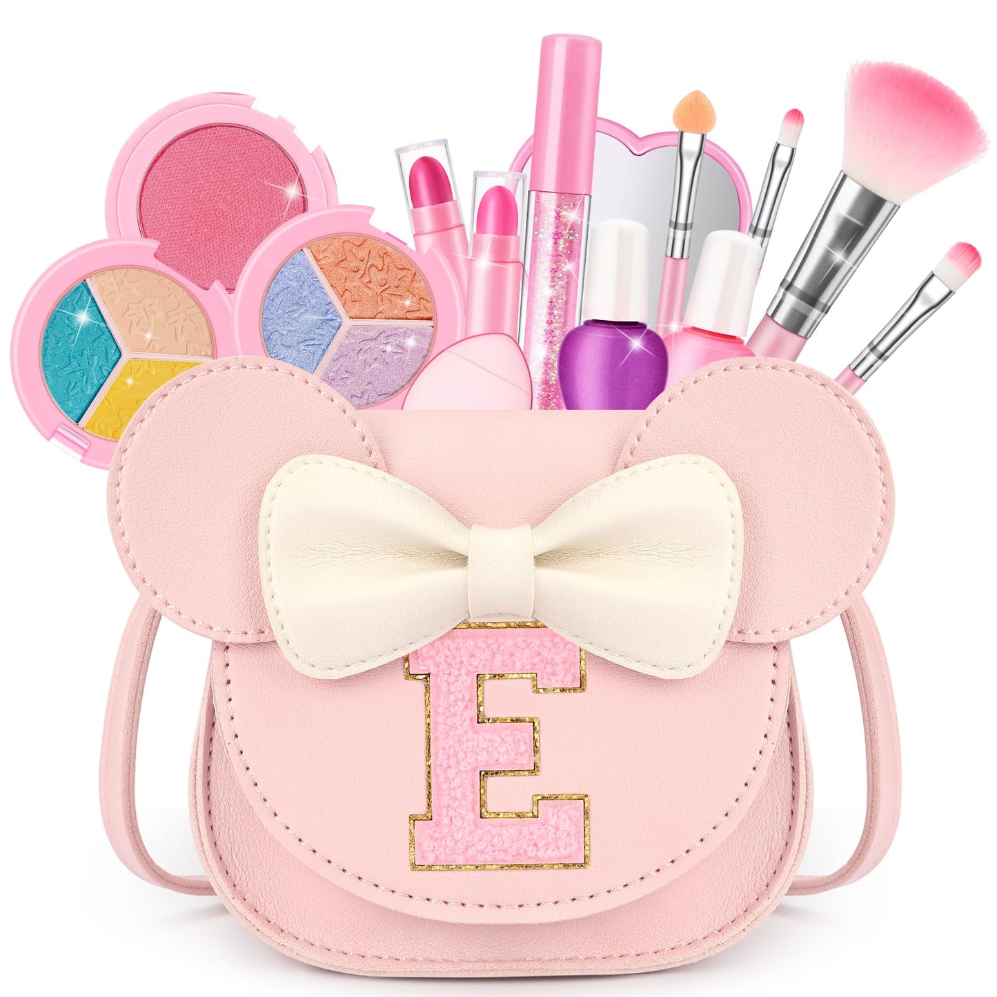 Mibasies Kids Makeup Kit – 15-Piece Washable Set with Mouse Ear Purse