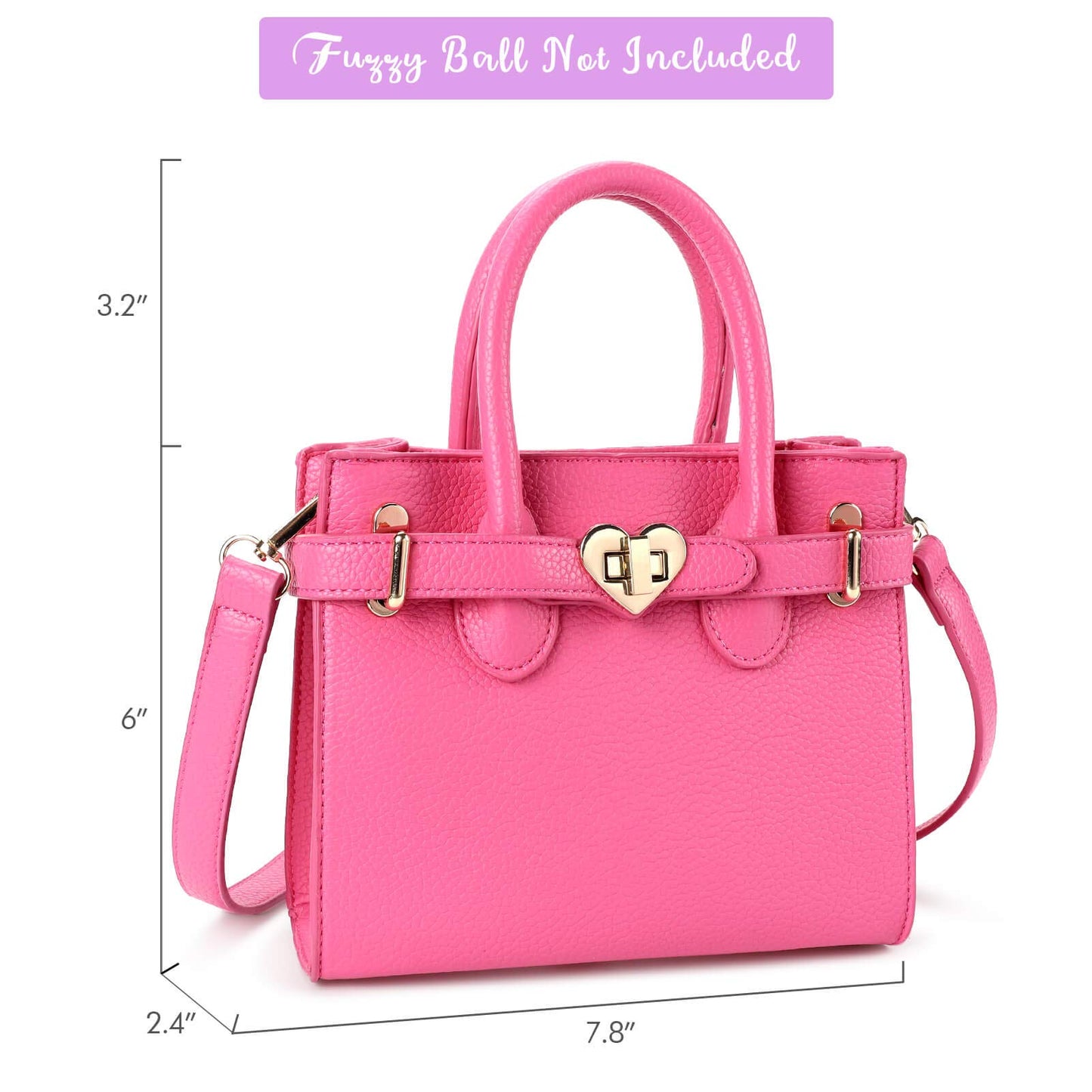 mibasies Kids Purse for Little Girls — Hot Pink Crossbody Bag