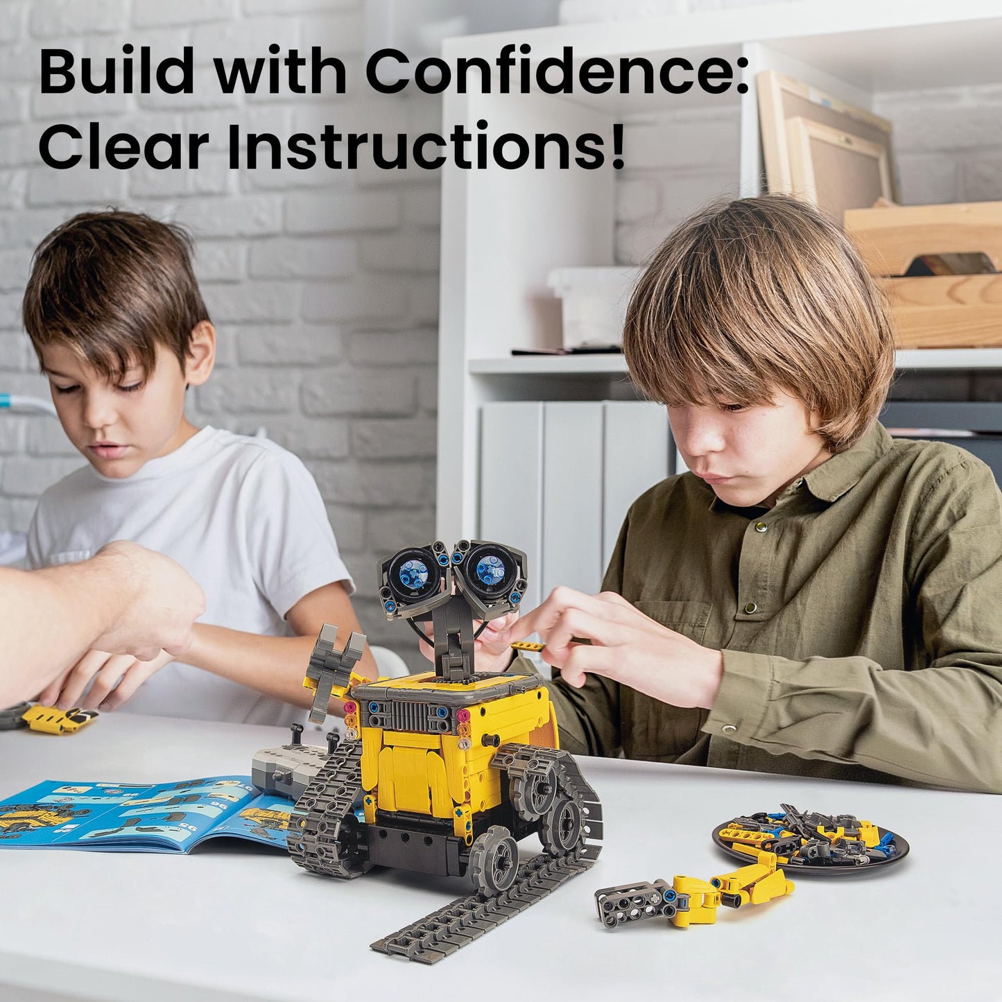 Mibido STEM Robot Building Kit 5-in-1 with Remote Control | 488 Pieces for Ages 8-12