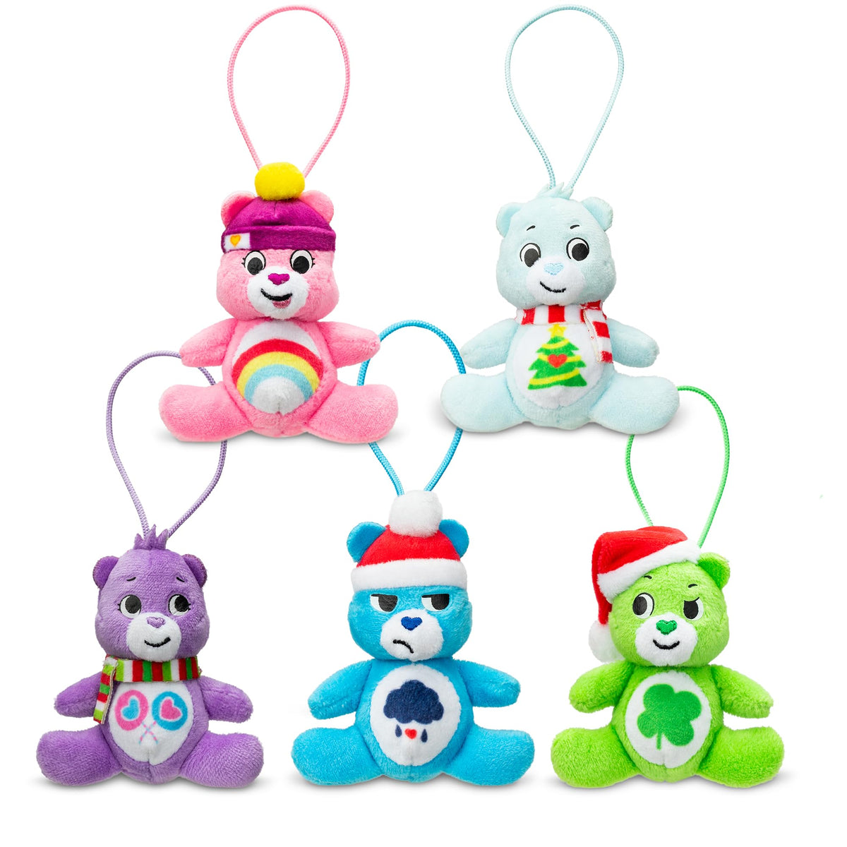 Micro Teenies Care Bears Holiday 5-Pack Treasure Box – 3-Inch Mini Plush Figures