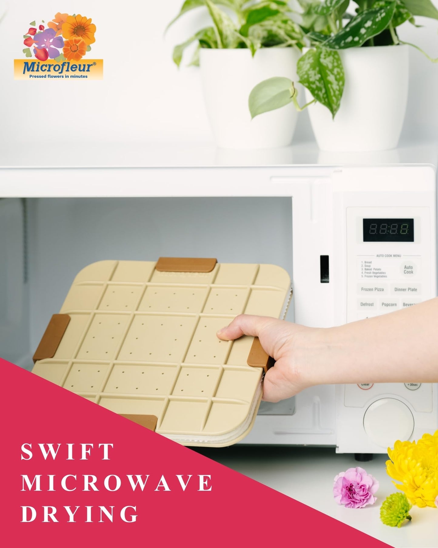 Microfleur Flower Preservation Press Kit — Portable, Quick Pressing for Flowers & Leaves