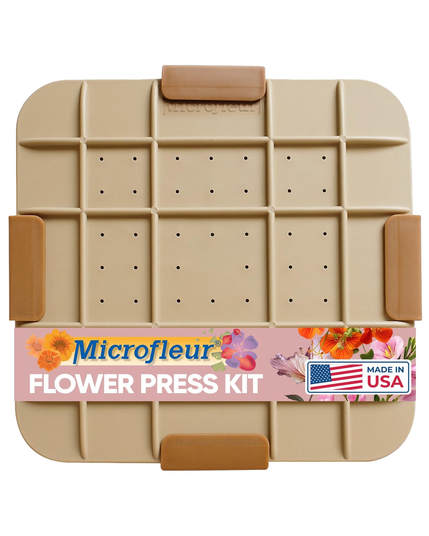 Microfleur Flower Preservation Press Kit — Portable, Quick Pressing for Flowers & Leaves