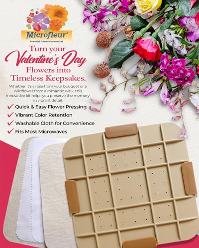 Microfleur Microwave Flower Art Press Kit – Quick Color-Preserving DIY for Kids & Adults