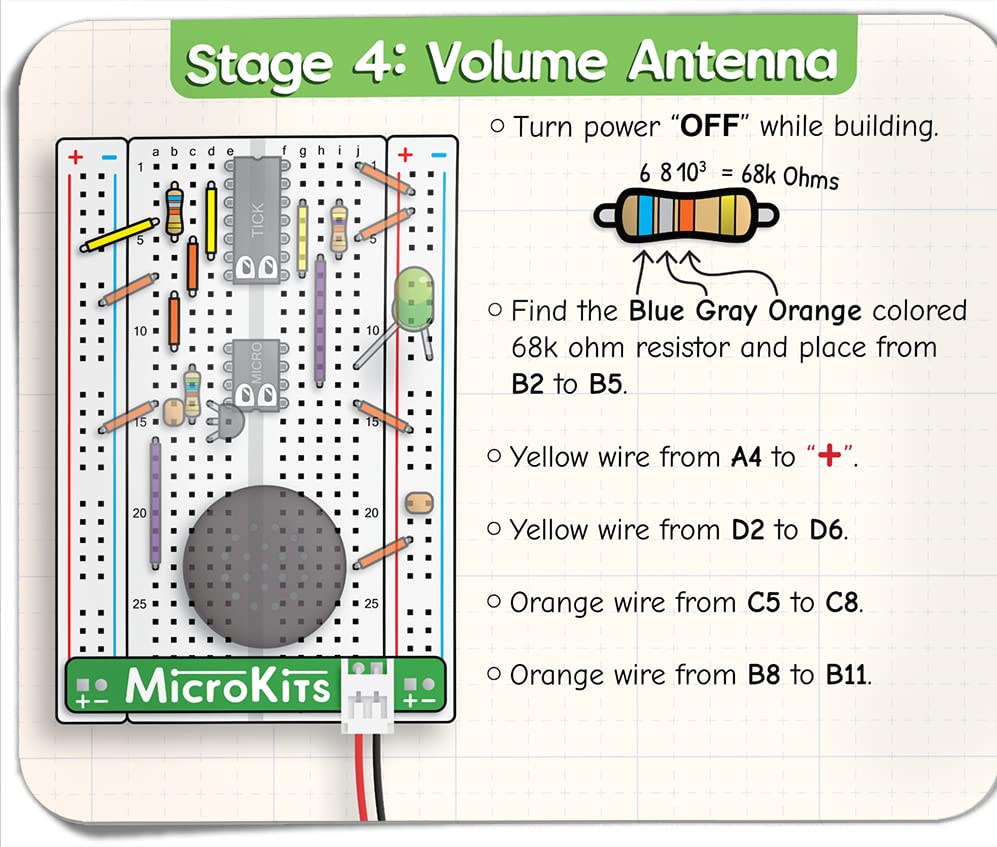 MicroKits Theremin Electronics Kit | Educational STEAM Kit for Kids & Grownups | No Tools Needed