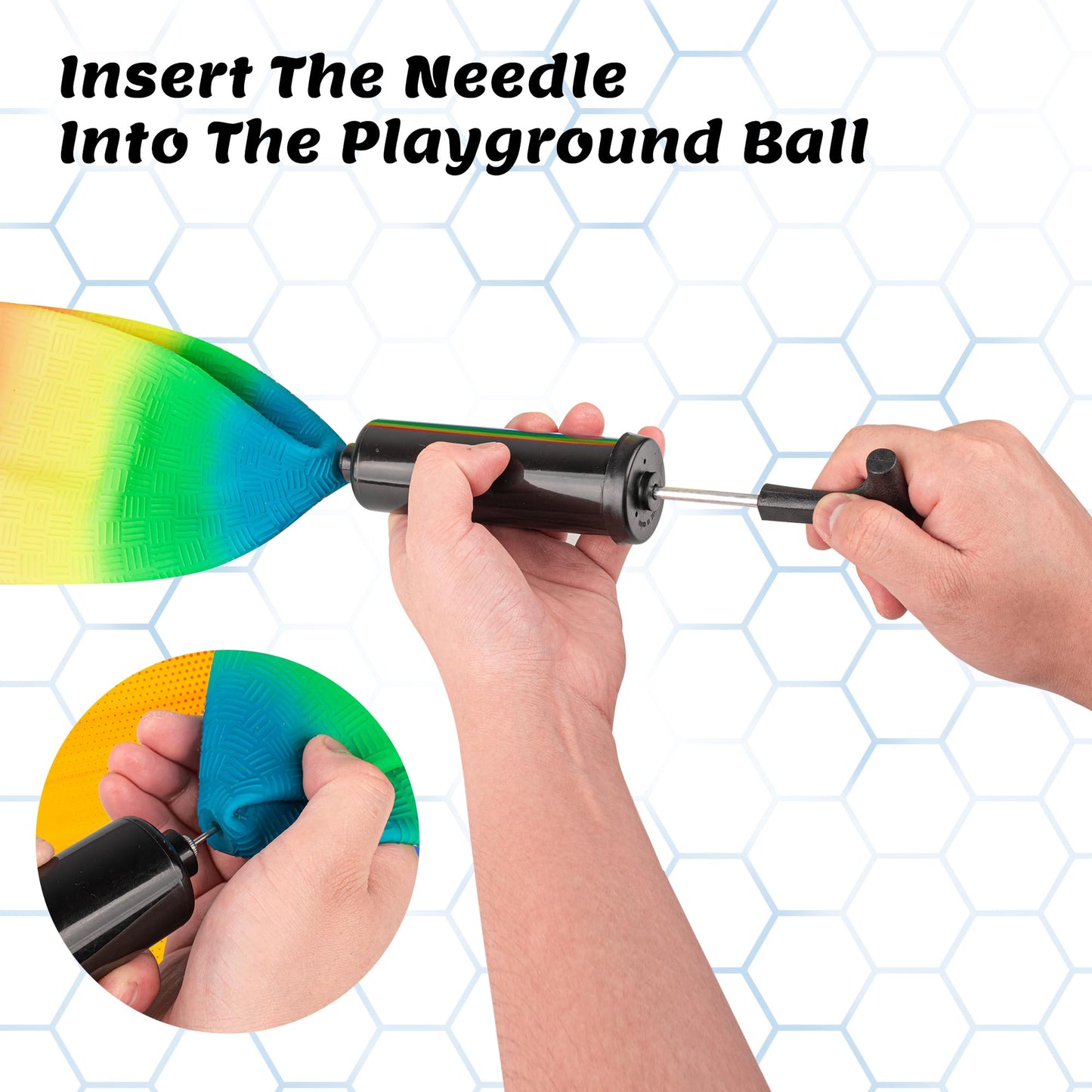 Micsoa Mic Playground Balls 8.5 Inch Rainbow Set – 4 Pack with Pump | Indoor & Outdoor Games