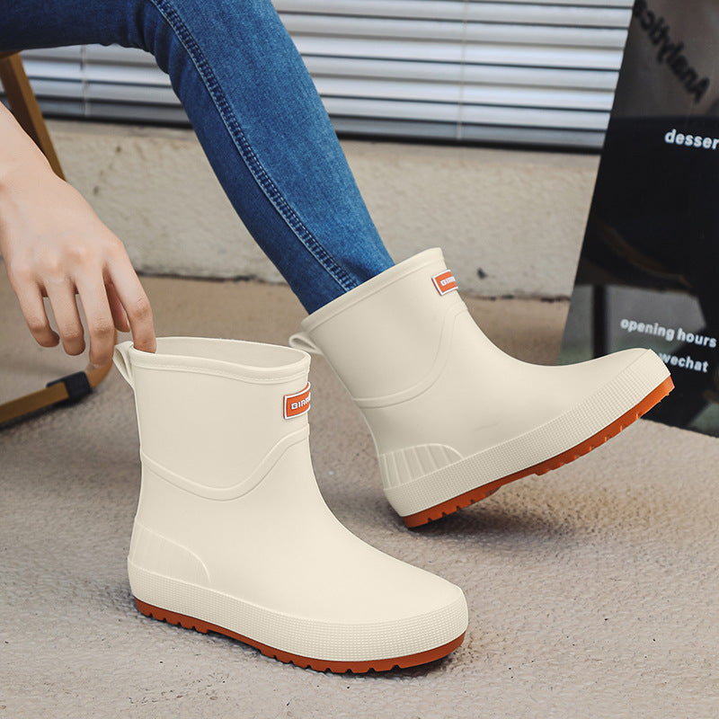 Mid-Calf Waterproof Rain Boots