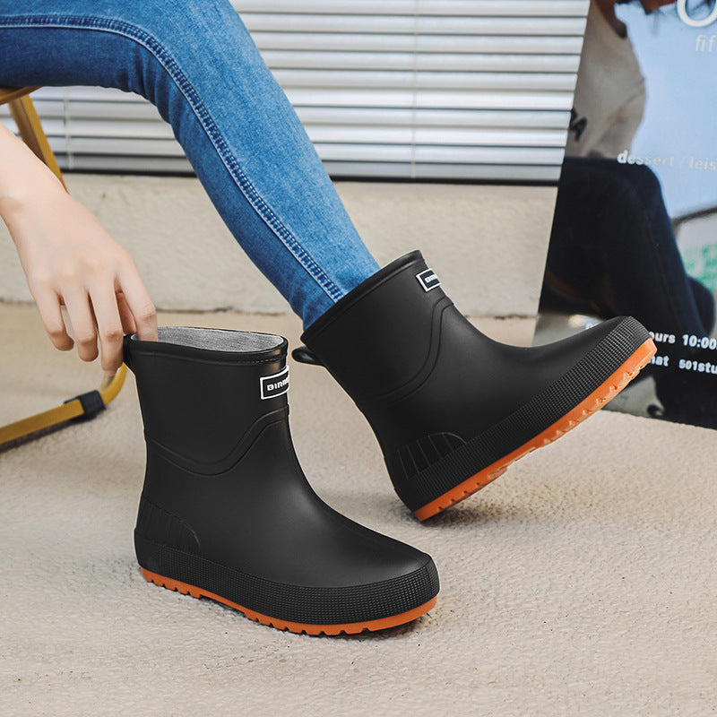Mid-Calf Waterproof Rain Boots