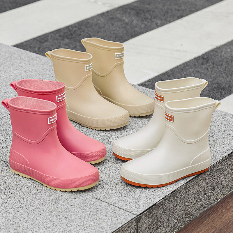 Mid-Calf Waterproof Rain Boots
