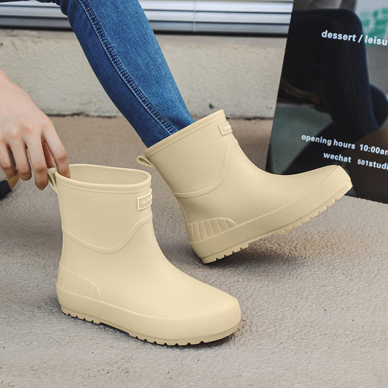Mid-Calf Waterproof Rain Boots