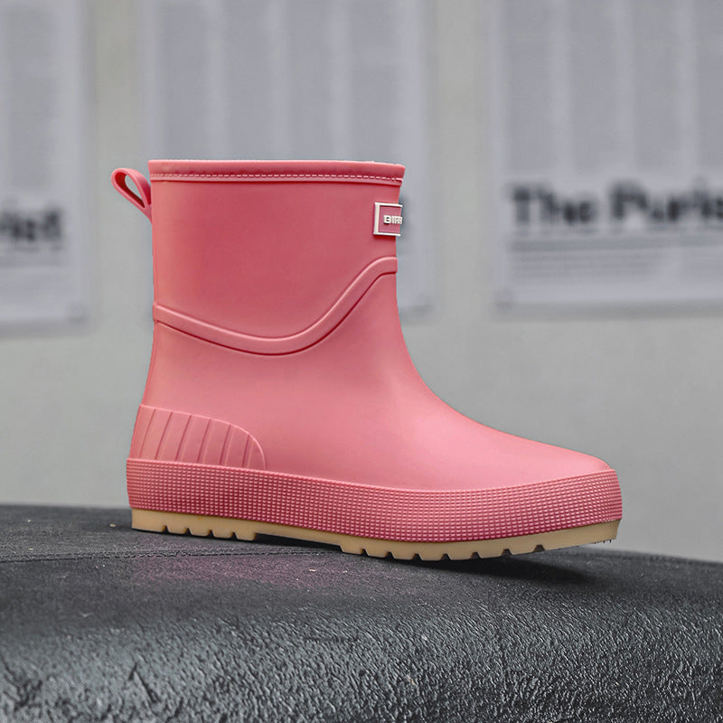 Mid-Calf Waterproof Rain Boots