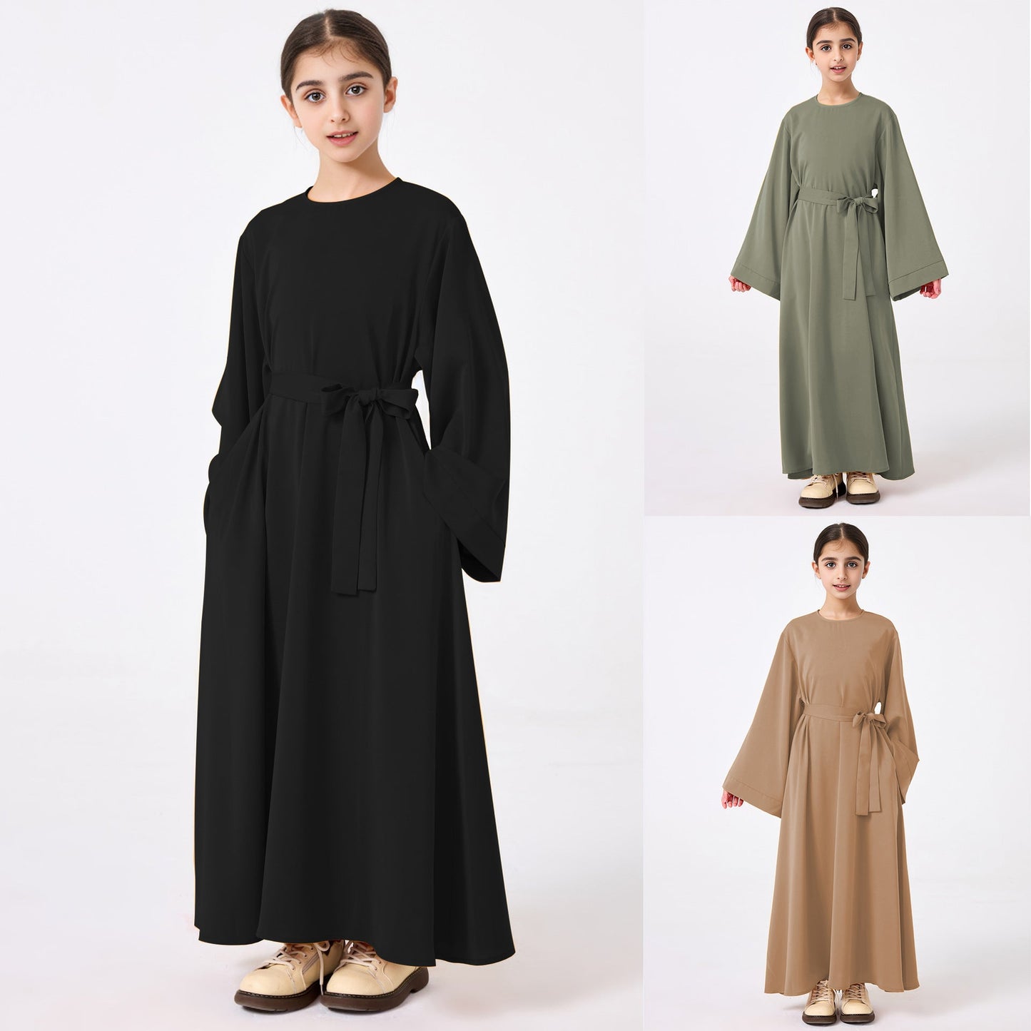 Middle Eastern Girls' Abaya Robe, Children’s Abaya