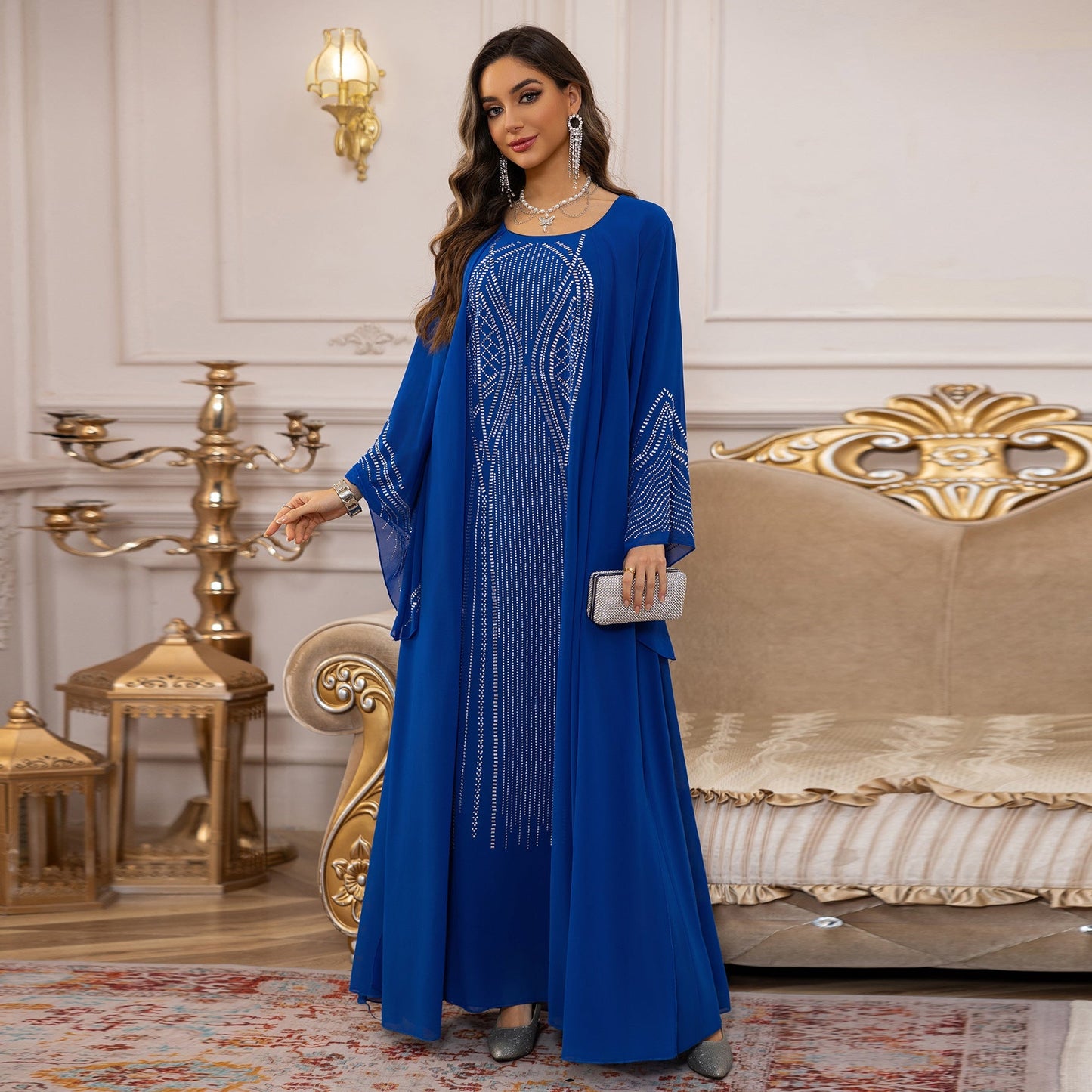 Middle Eastern Long Robe,Women’s Plus Size Evening Dress