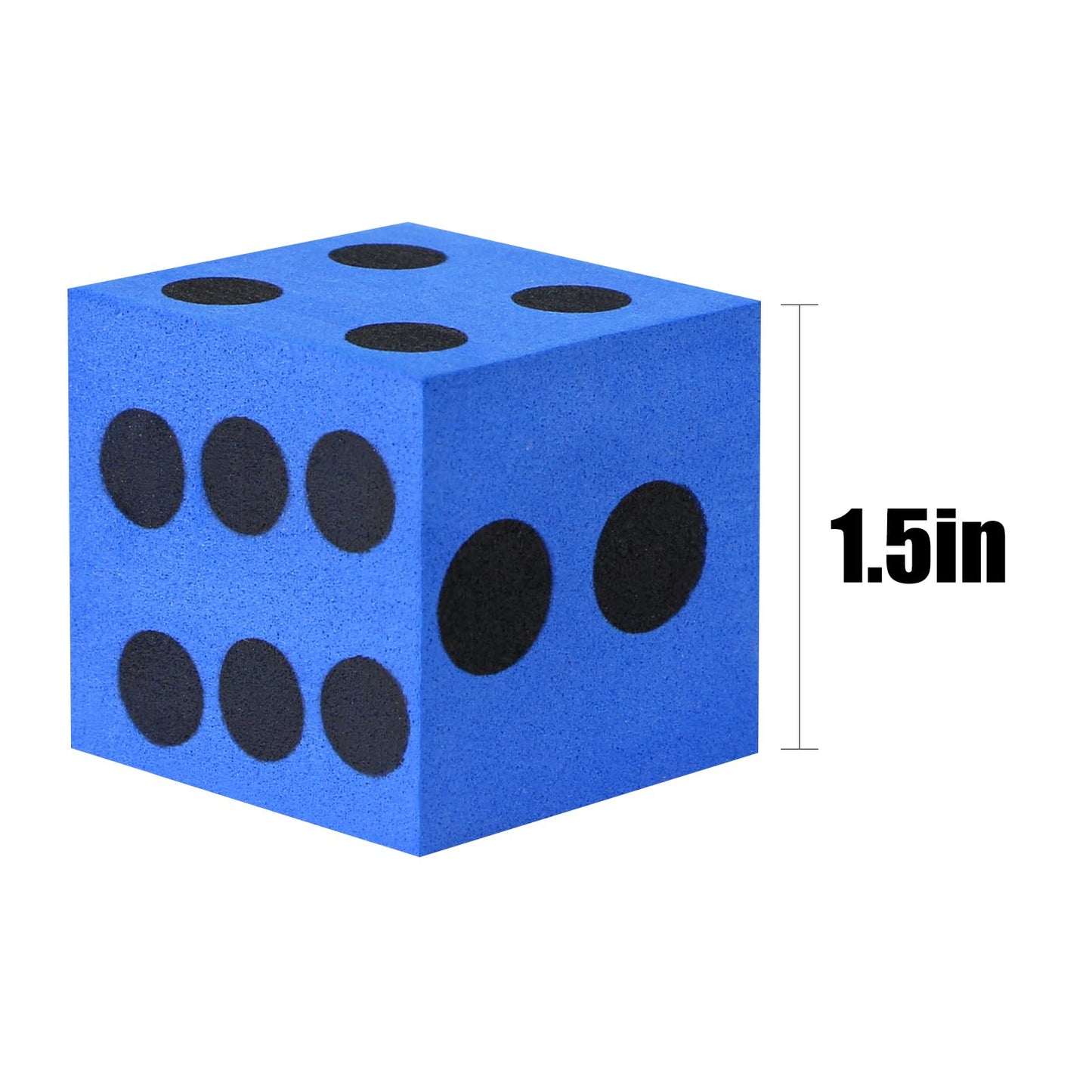 Midelong Foam Dice Set – 1.5-Inch Colorful Foam Dice, Pack of 6 for Math Games