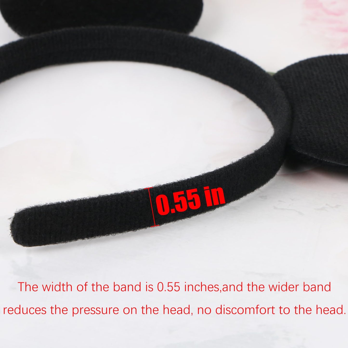 MIDELONG Mouse Ears Headbands (Black) – Party Favors Pack of 2 for Kids & Adults