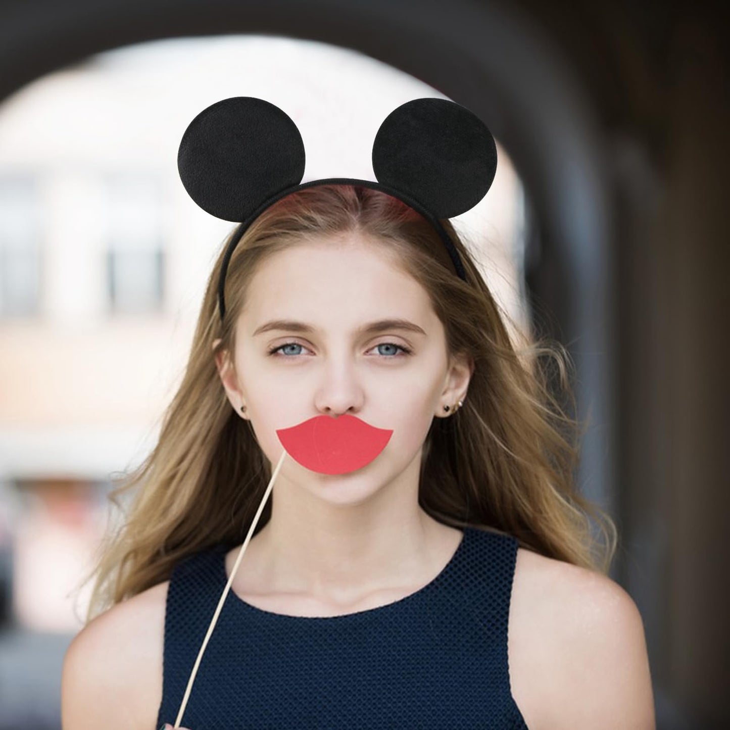 MIDELONG Mouse Ears Headbands (Black) – Party Favors Pack of 2 for Kids & Adults