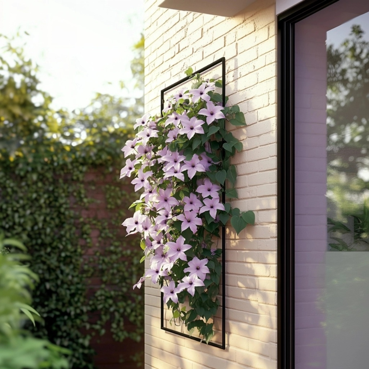 Leather flower - 2 pieces - Clematis 'Hagley Hybrid' - Height 100-120cm - ⌀17cm