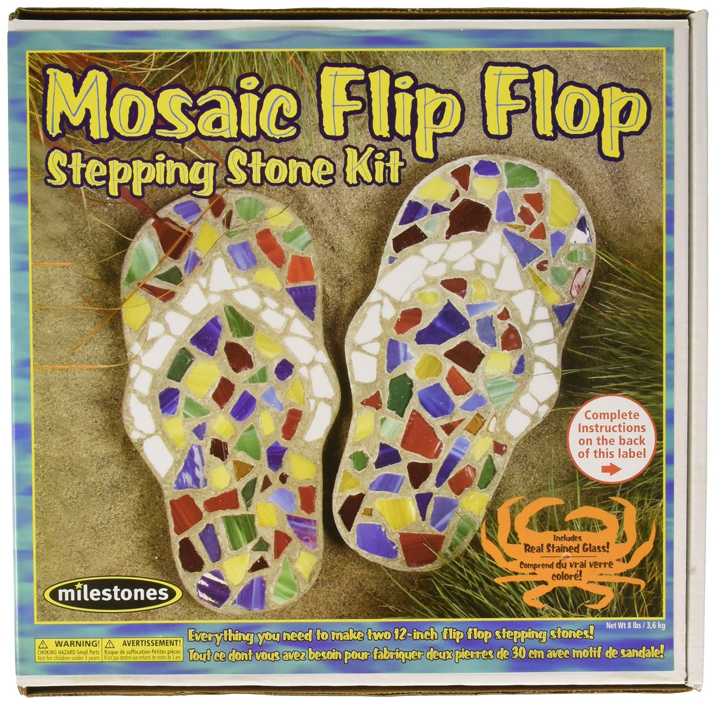 Midwest Products Mosaic Flip Flop Stepping Stone Kit | DIY Garden Decor