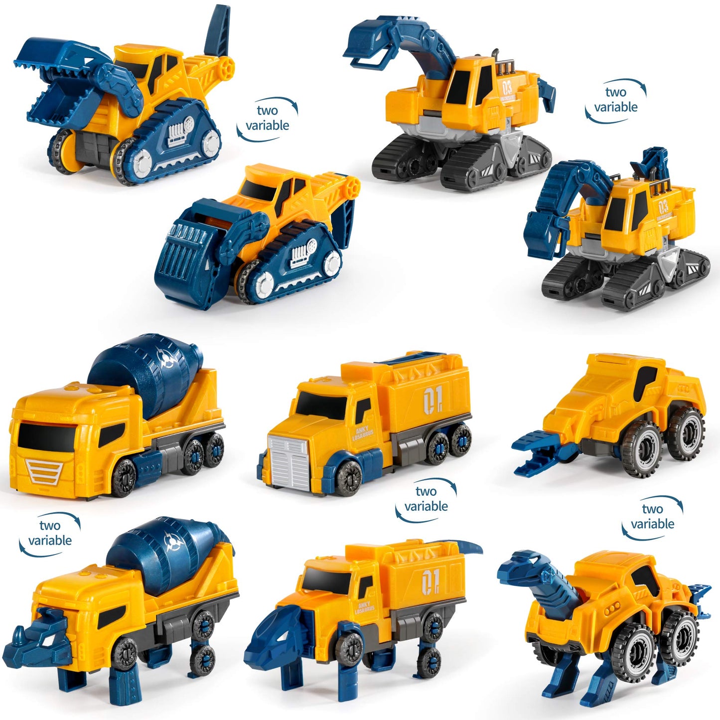 MIEBELY Toddler Robot Construction Set – 5Pcs Transforming Robots, Magnetic Connectors, Easy DIY 5-in-1 STEM Toy