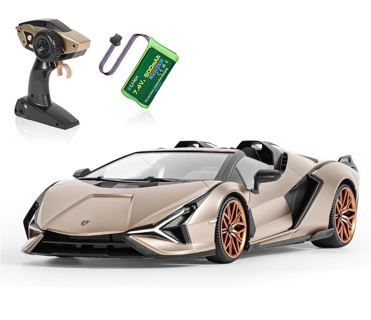 MIEBELY Lamborghini RC Car 1:16 Scale — Officially Licensed, 12 km/h, 2.4GHz