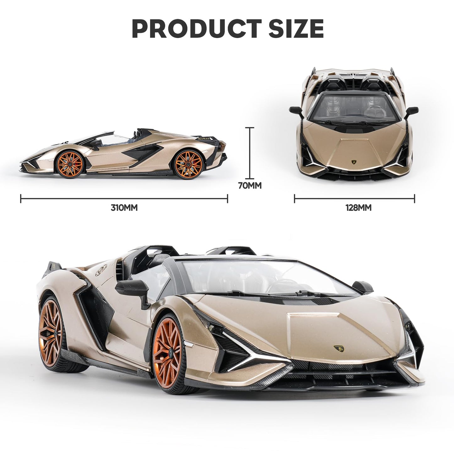 MIEBELY Lamborghini RC Car 1:16 Scale — Officially Licensed, 12 km/h, 2.4GHz