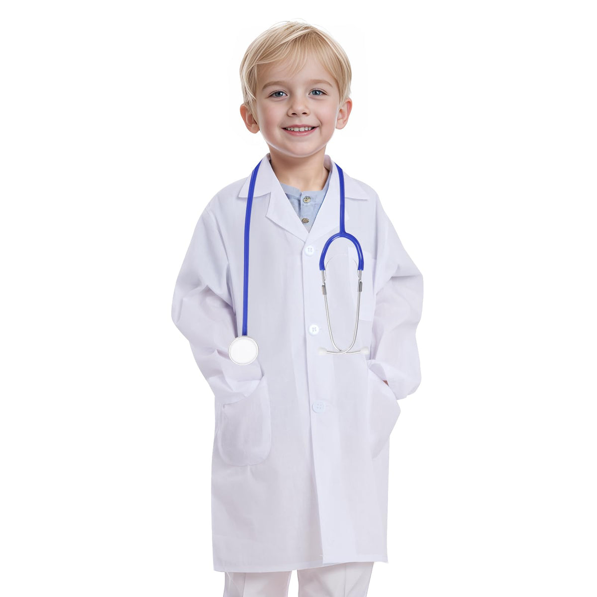 Mifengda Doctor Scientist Kids Lab Coat – Realistic Dress-Up Coat for Boys & Girls