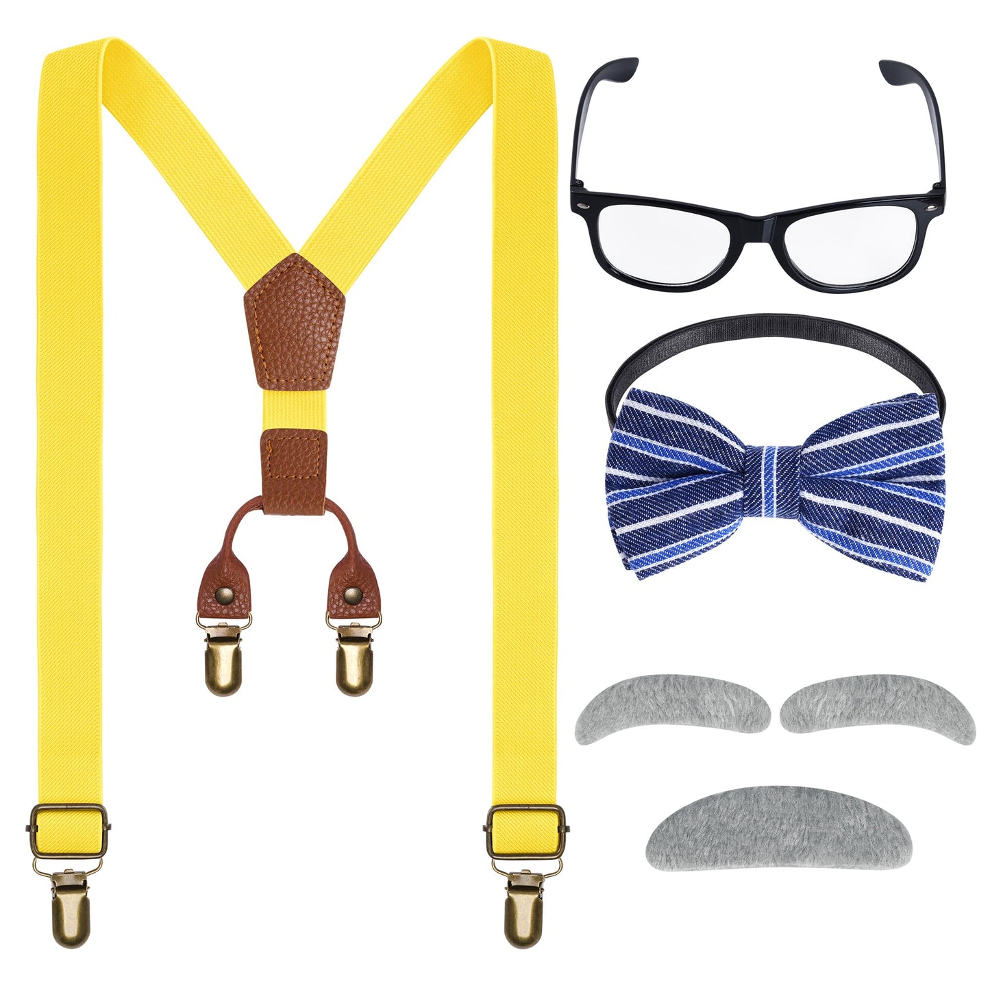 Mifengda Kids Old Man Costume – 1920s Grandpa Outfit for 100 Days of School & Halloween