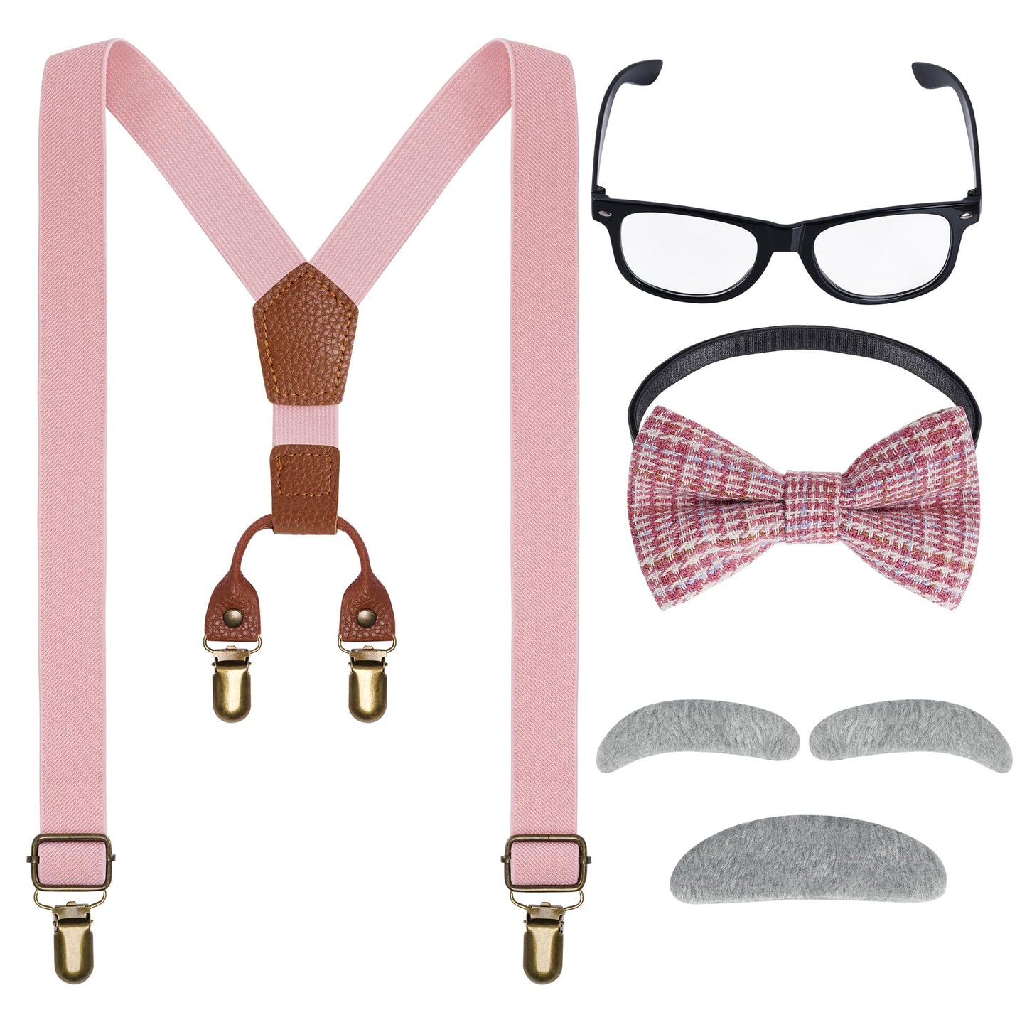 Mifengda Kids Old Man Costume - 1920s Grandpa Outfit for 100 Days of School & Halloween