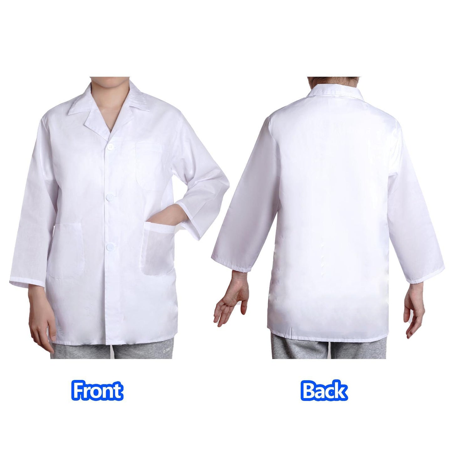Mifengda Doctor Scientist Kids Lab Coat & Goggles Costume – Small Blue