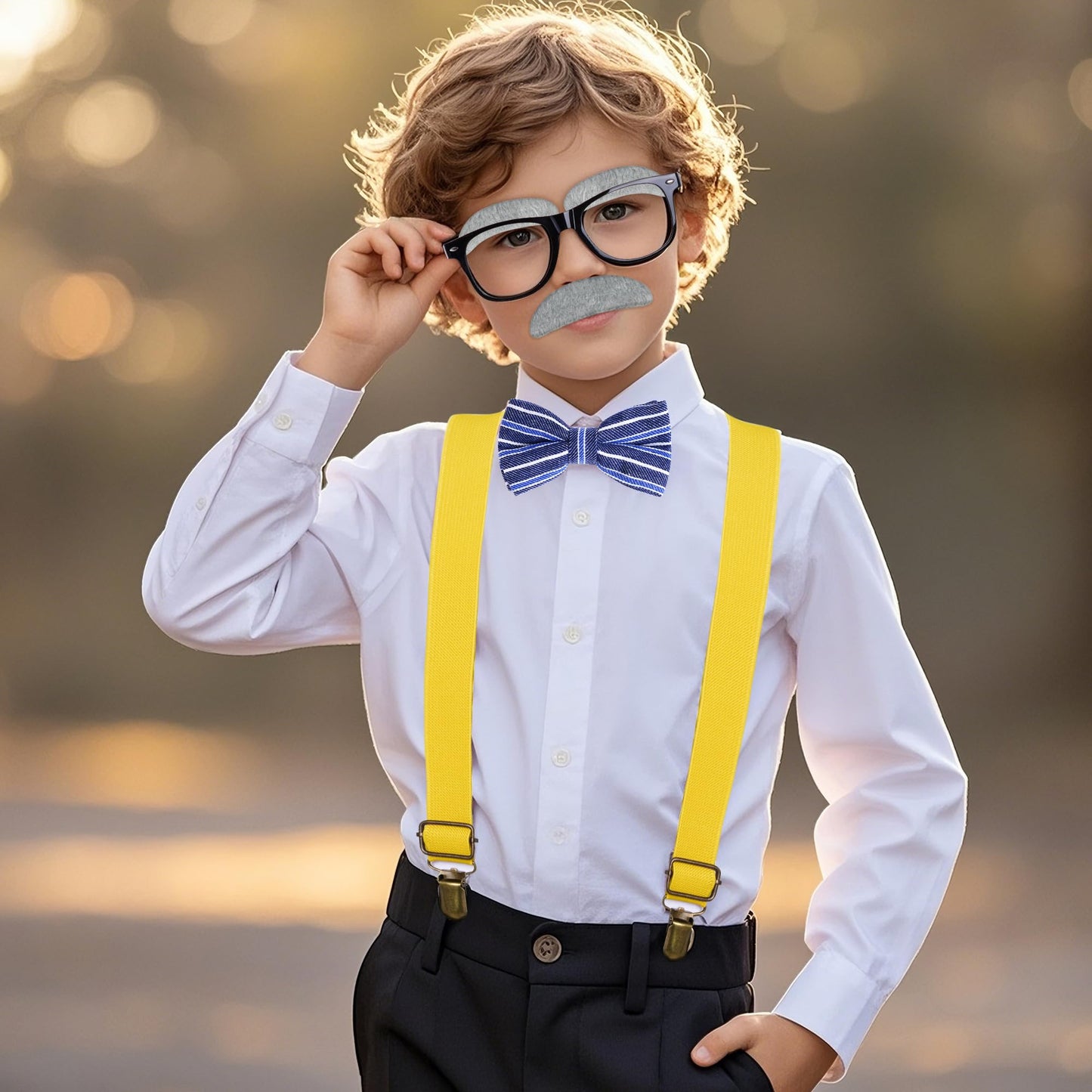Mifengda Kids Old Man Costume – 1920s Grandpa Outfit for 100 Days of School & Halloween