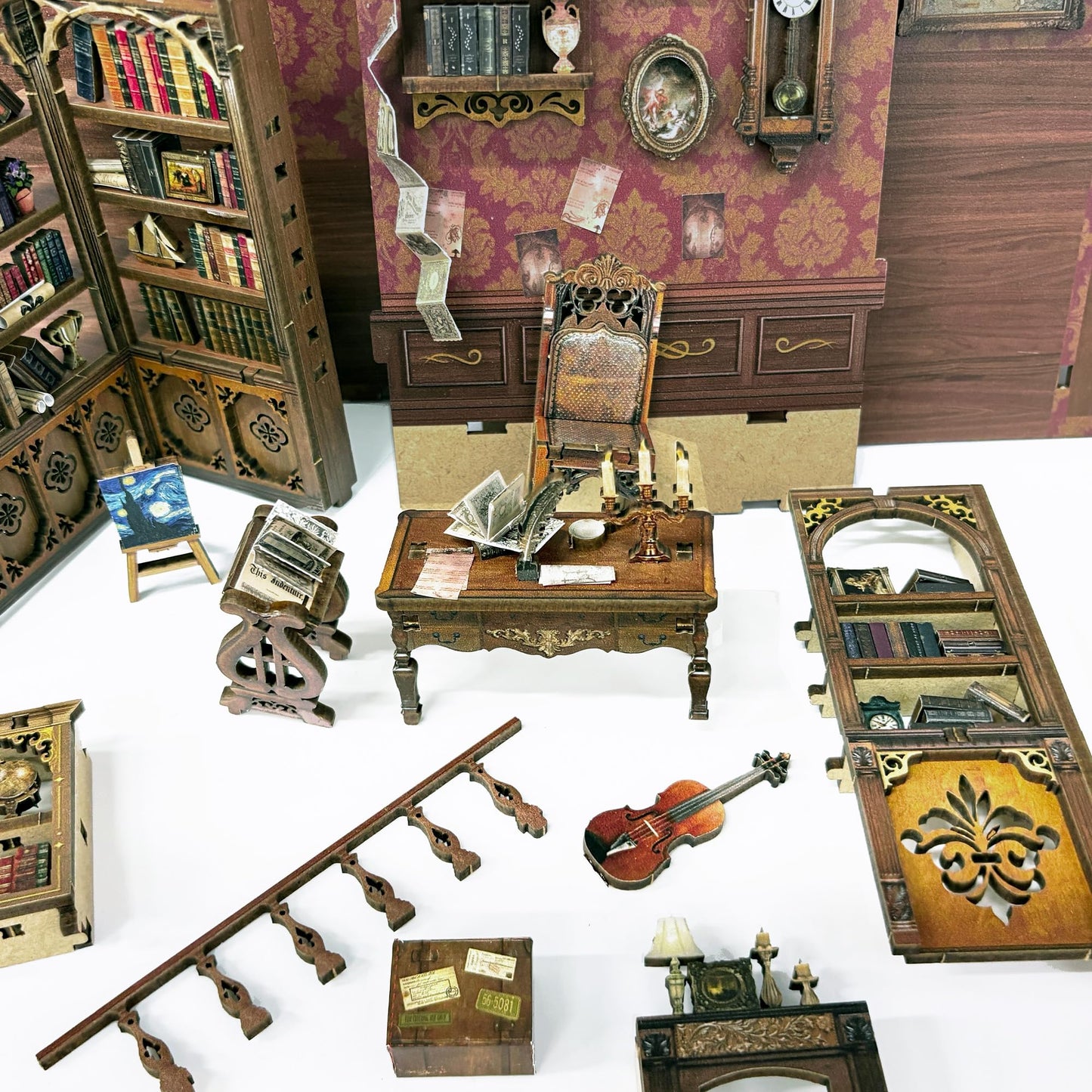 Miggley Time Book Nook Kit – DIY Miniature House for Adults & Bookshelf Decor