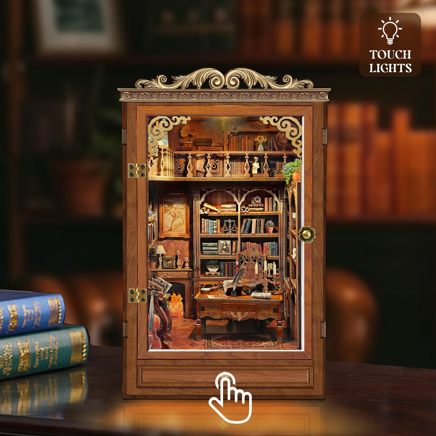 Miggley Time Book Nook Kit – DIY Miniature House for Adults & Bookshelf Decor