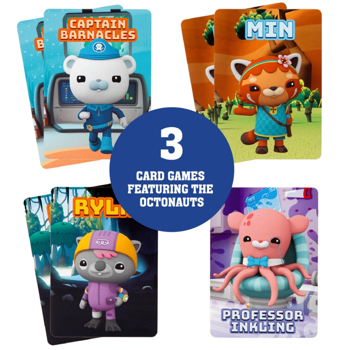 Mighty Mojo Octonauts Kids Classic Card Games – Memory, Go Fish & Old Maid (3-Pack)