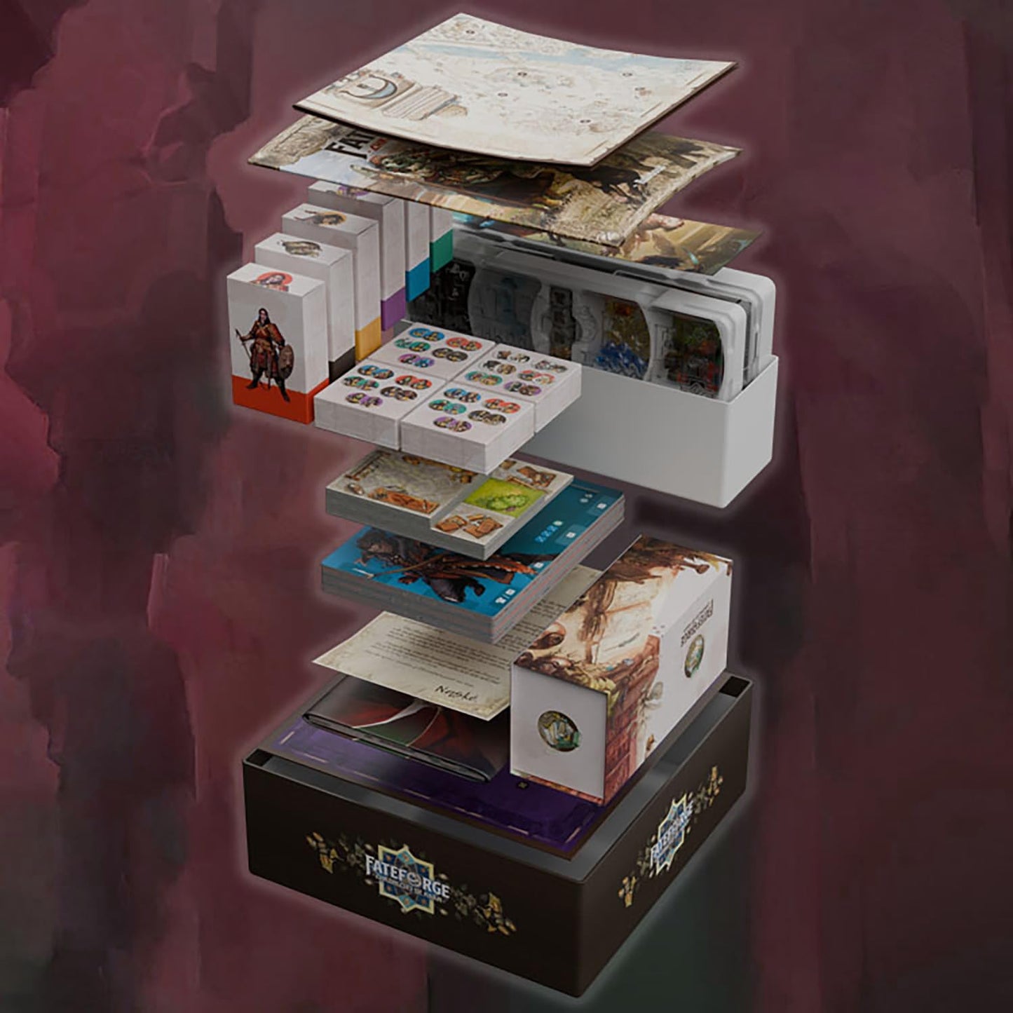 Mighty Boards: Fateforge Chronicles of Kaan – Strategy Board Game with App-Driven Story for 1-4 Players (Ages 14+)