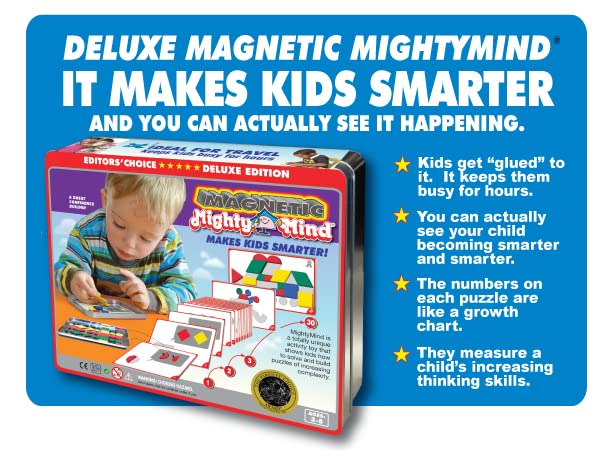 MIGHTY MIND MightyMind Deluxe Magnetic Edition – Build Logical Thinking with Color-Coded Puzzles
